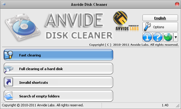 Windows 7 Anvide Disk Cleaner 1.40 full